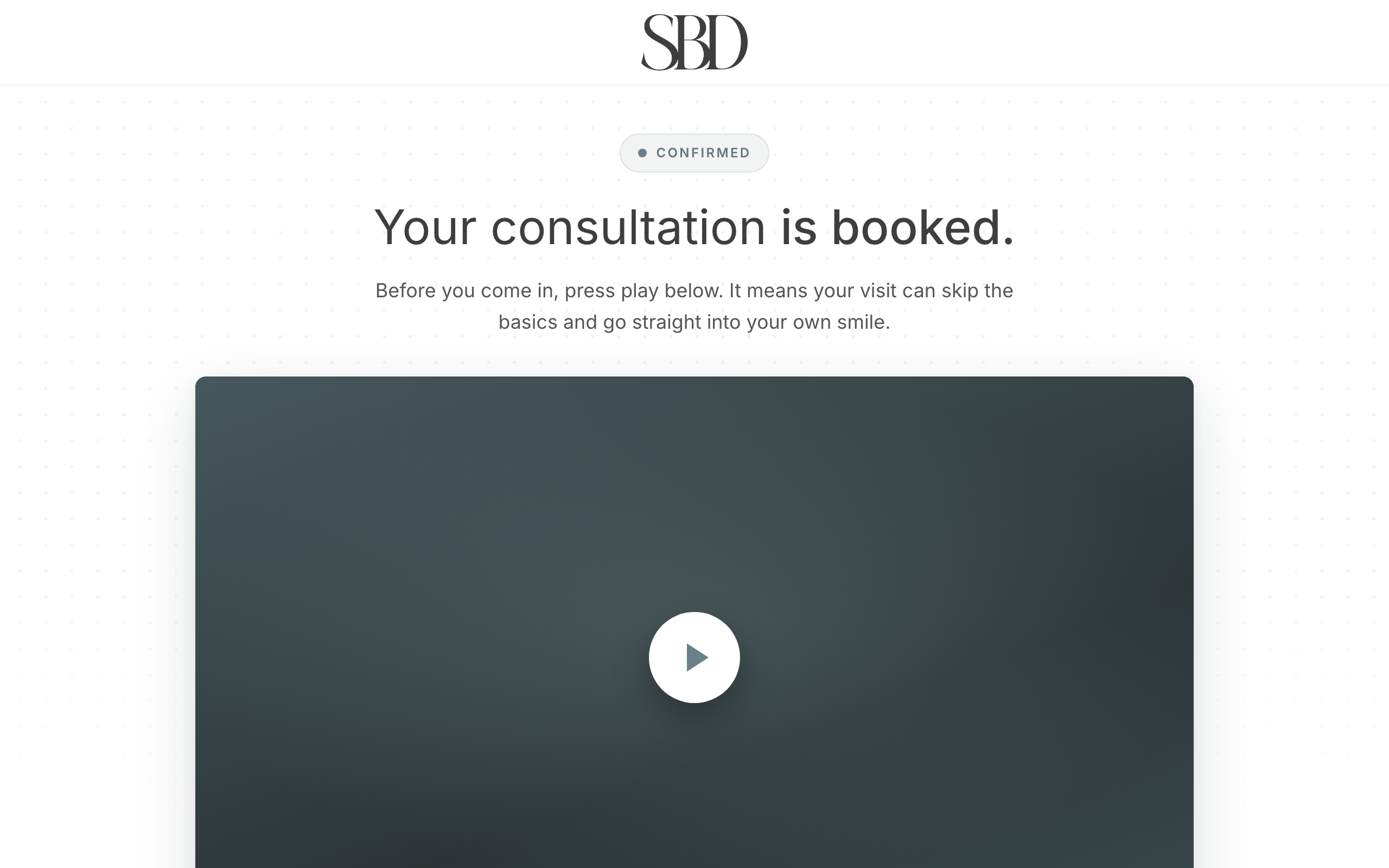 Confirmation page preview